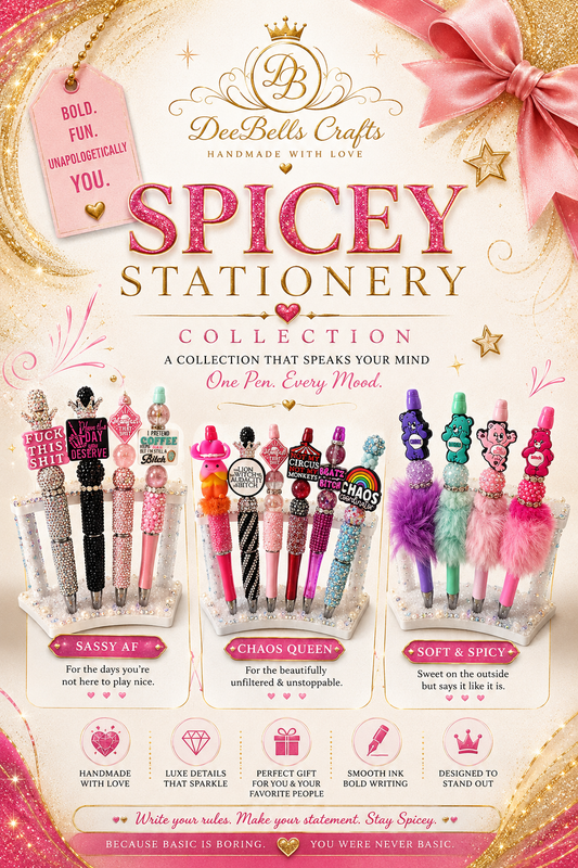 Ready To Ship - Spicy Stationery Beaded Pen