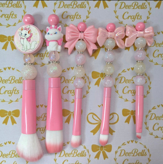 Custom Beaded Make Up Brush Set - 5pcs