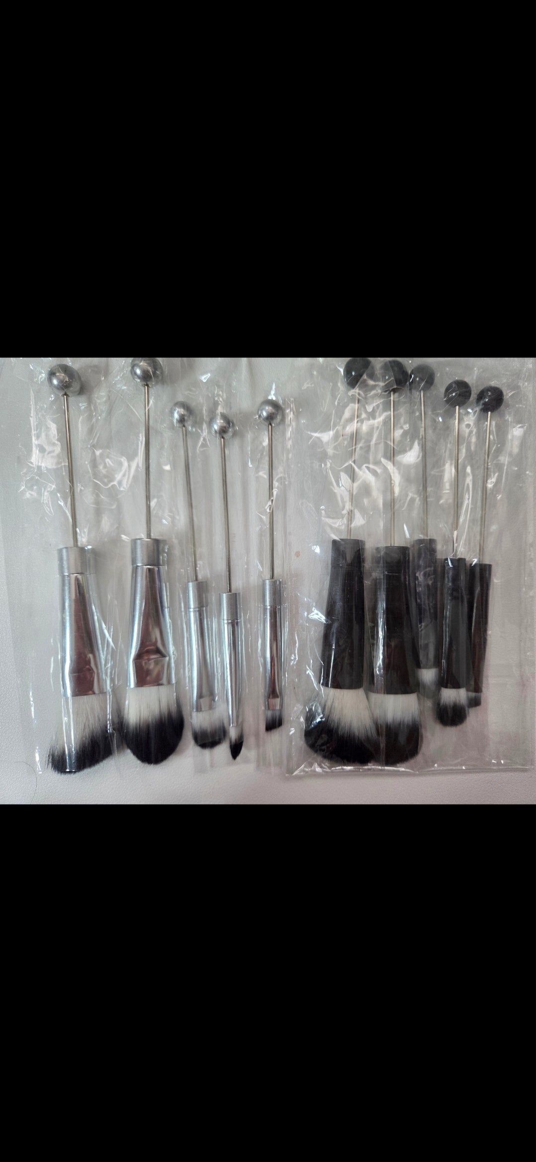 Custom Beaded Make Up Brush Set - 5pcs
