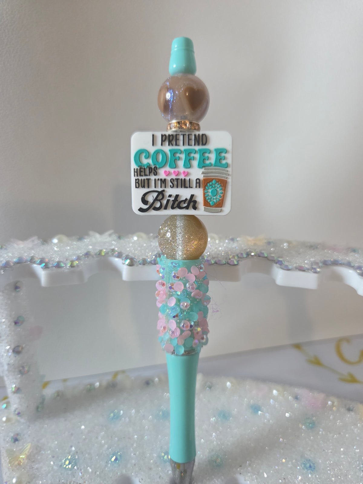 Ready To Ship - Spicy Stationery Beaded Pen